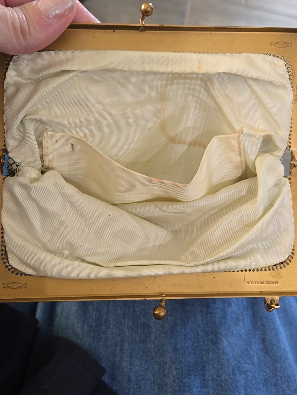 Vintage Whiting Davis Mesh Bag 1920s Art Deco - Picture 5 of 7